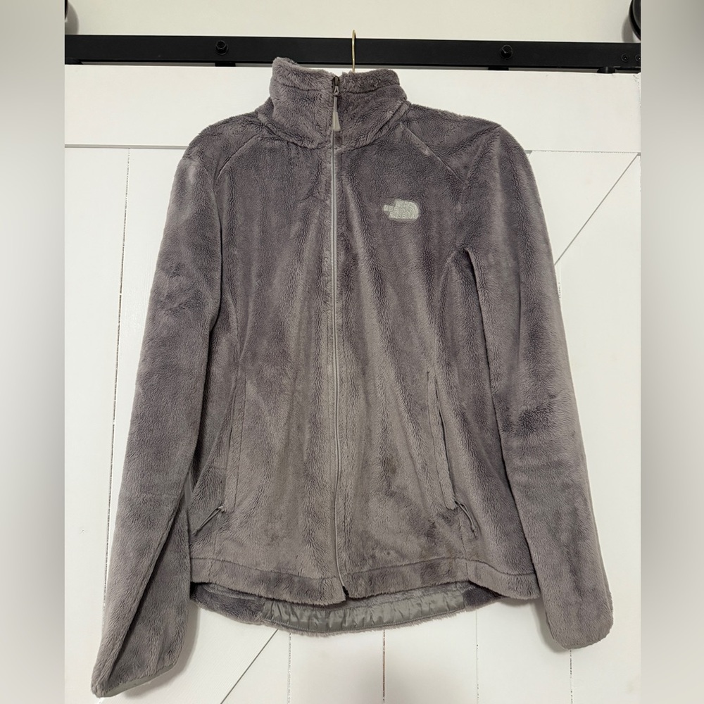 The North Face Women's Plush Gray Teddy Jacket Size M